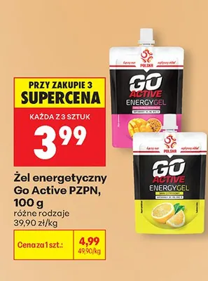 Żel energetyczny Go Active PZPN promocja w Biedronka