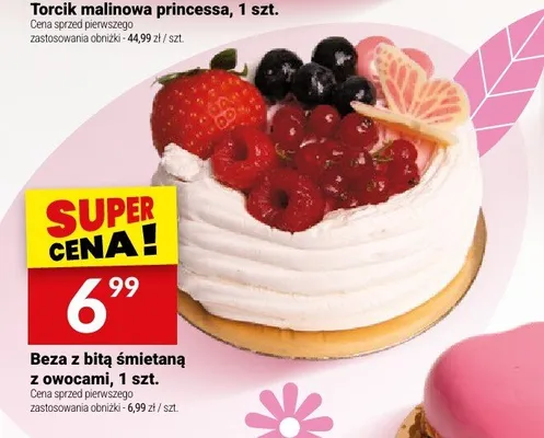 Beza z bitą śmietaną z owocami promocja w Twój Market