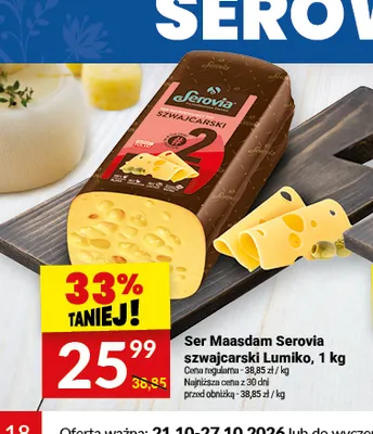 Ser Maasdam Serovia szwajcarski Lumiko promocja w Twój Market