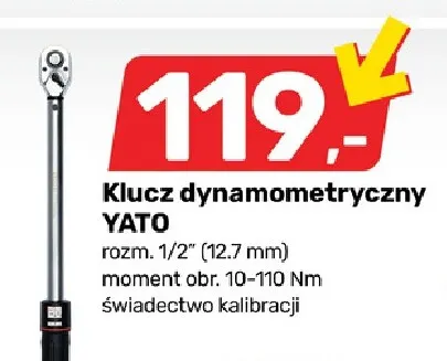 Klucz dynamometryczny Yato promocja w Bricomarche