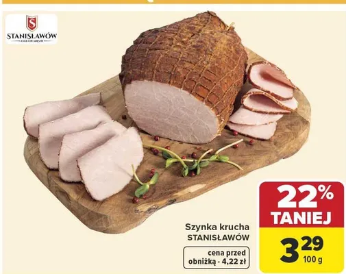Szynka krucha Stanisławów promocja w Carrefour Market