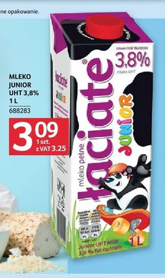 Mleko Junior UHT 3,8% Łaciate promocja w Selgros