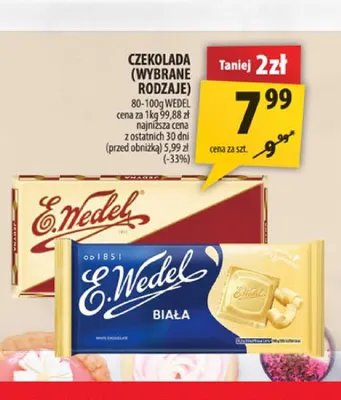 Czekolada biała E.Wedel promocja w Arhelan