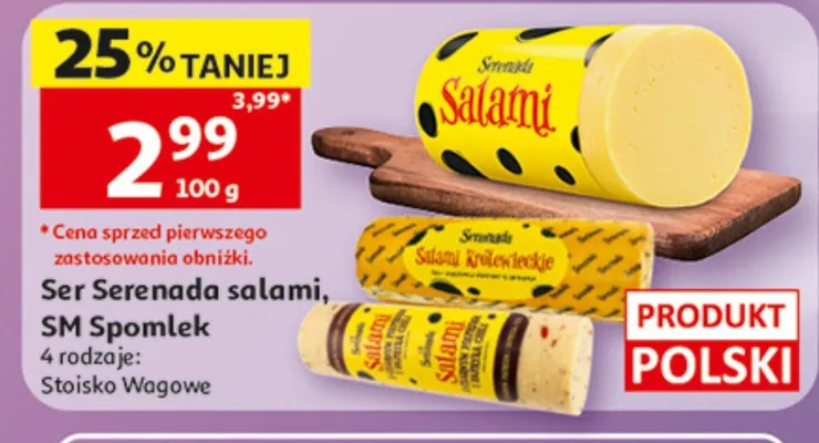 Ser Serenada salami SM Spomlek promocja w Auchan