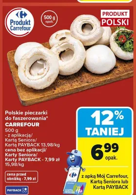 Polskie pieczarki do faszerowania CARREFOUR promocja w Carrefour Market