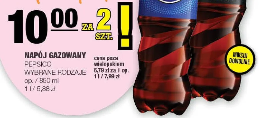 Napój gazowany wybrane rodzaje promocja w SPAR