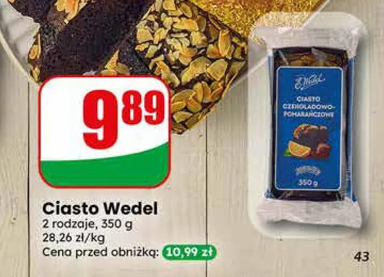 Ciasto E.Wedel czekoladowo-pomarańczowe promocja w Dino