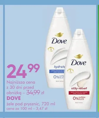 Żel pod prysznic Dove Hydrate promocja w Super-Pharm