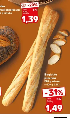Bagietka pszenna promocja w Kaufland