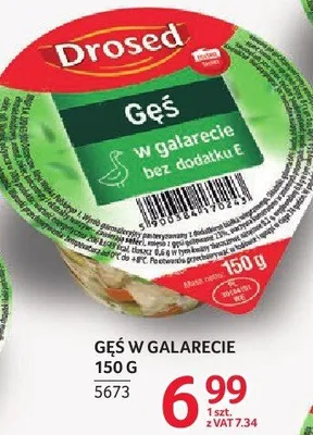 Gęś w galarecie Drosed promocja w Selgros