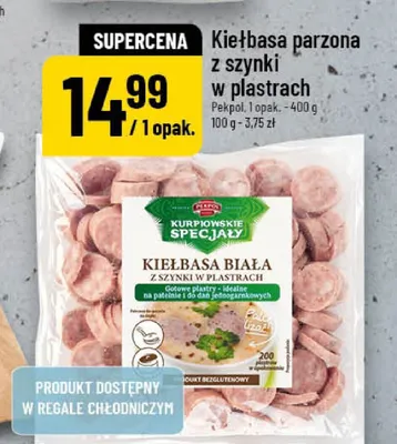 Kiełbasa parzona z szynki w plastrach promocja w POLOmarket