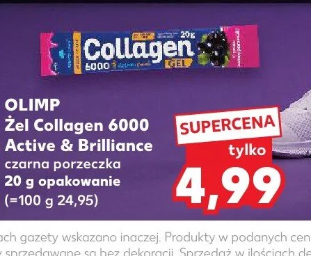 Żel Collagen 6000 Active & Brilliance czarna porzeczka promocja w Kaufland