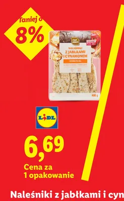 Naleśniki z jabłkami i cynamonem Chef Select promocja w Lidl