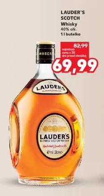Whisky Lauder's Scotch 40% promocja w Kaufland