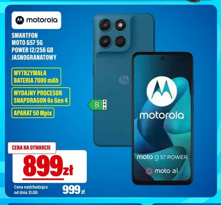 Smartfon Motorola Moto G57 5 g Power 12/256 Gb jasnogranatowy promocja w RTV EURO AGD