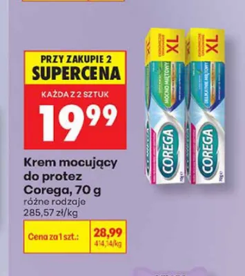 Krem mocujący do protez Corega Delikatnie Miętowy promocja w Biedronka