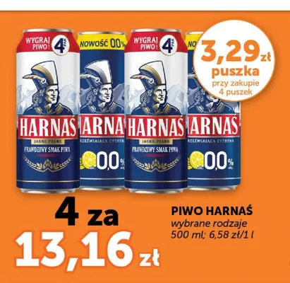Piwo bezalkoholowe Harnaś 0.0% promocja w Euro Sklep