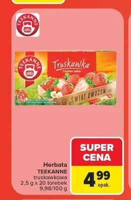 Herbata Teekanne truskawkowa promocja w Carrefour