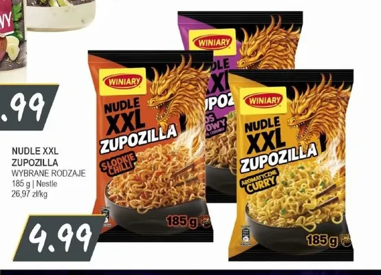 Nudle XXL Zupozilla aromatyczne curry Winiary promocja w Słoneczko