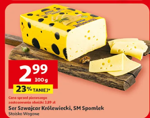 Ser Szwajcar Królewiecki SM Spomlek promocja w Auchan