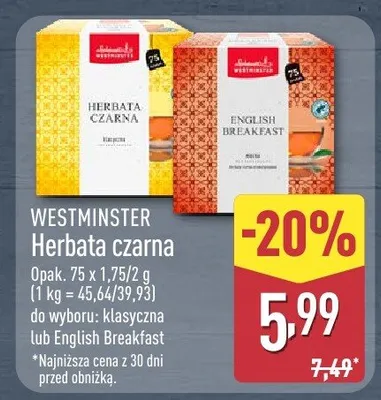 Herbata czarna promocja w Aldi