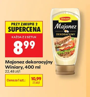 Majonez dekoracyjny Winiary promocja w Biedronka