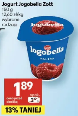 Jogurt Jogobella Zott malina promocja w Delikatesy Centrum