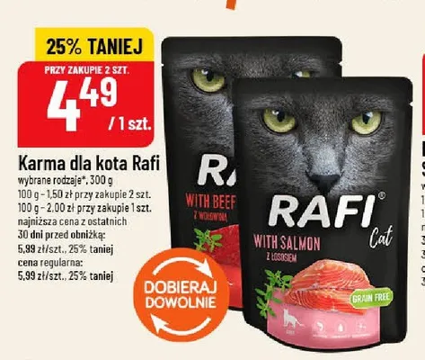 Karma dla kota Rafi z łososiem promocja w POLOmarket