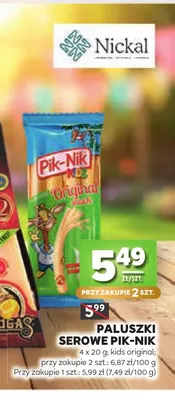 Paluszki serowe kids original 4-pak Pik-Nik promocja w Stokrotka