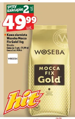 Kawa ziarnista Woseba Mocca Fix Gold promocja w TOPAZ
