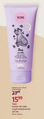Balsam do ciała z hydromolekułami Yope promocja w Rossmann