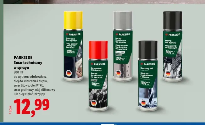 Smar techniczny w sprayu odrdzewiacz Parkside promocja w Lidl