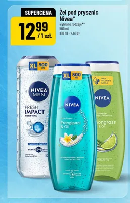 Żel pod prysznic Nivea Men Fresh Impact promocja w POLOmarket