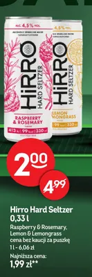 Hirro Hard Seltzer Raspberry & Rosemary promocja w Żabka