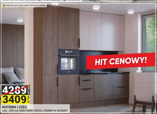 Kuchnia Luxeo z blatem w zestawie promocja w Merkury Market