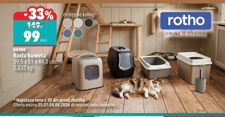 Kocia kuweta Rotho promocja w Biedronka Home