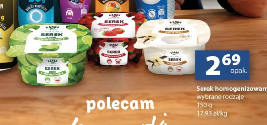 Serek homogenizowany limonka-mięta Kanka promocja w Delikatesy Centrum