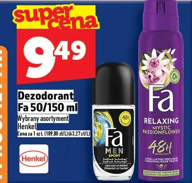 Dezodorant Fa 50/150ml promocja w TOPAZ