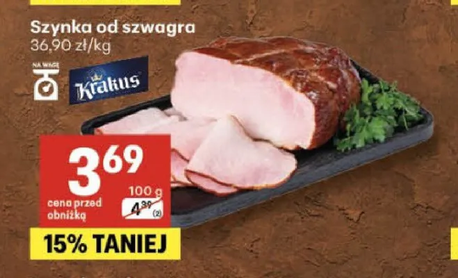 Szynka od szwagra Krakus promocja w Delikatesy Centrum