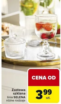 Zastawa szklana linia Selena różne rodzaje promocja w Carrefour