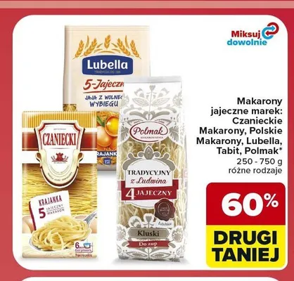 Makaron jajeczny Czaniecki Krajanka promocja w Carrefour Market