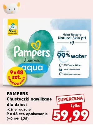 Chusteczki nawilżane dla dzieci różne rodzaje promocja w Kaufland