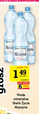 Woda mineralna niegazowana Skarb Życia Muszyna promocja w Gram Market