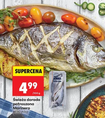 Świeża dorada patroszona Marinero promocja w Biedronka