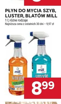 Płyn do mycia szyb, luster, blatów Mill promocja w Stokrotka