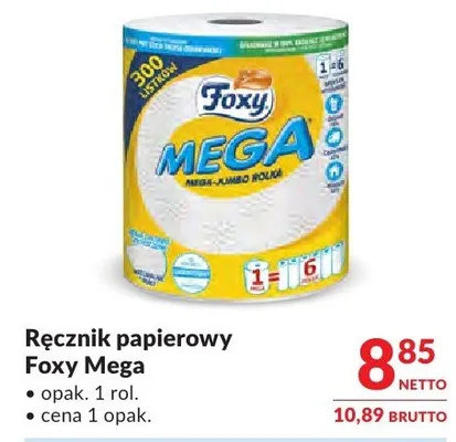 Ręcznik papierowy Foxy Mega promocja w Makro