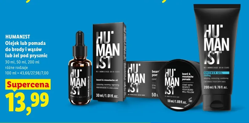 Pomada do brody i wąsów Humanist promocja w Lidl