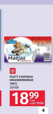 Filety z matjasa holenderskiego Family Fish promocja w Selgros