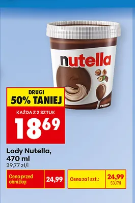 Lody Nutella promocja w Biedronka