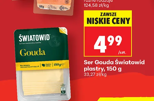 Ser gouda w plastrach Światowid promocja w Biedronka